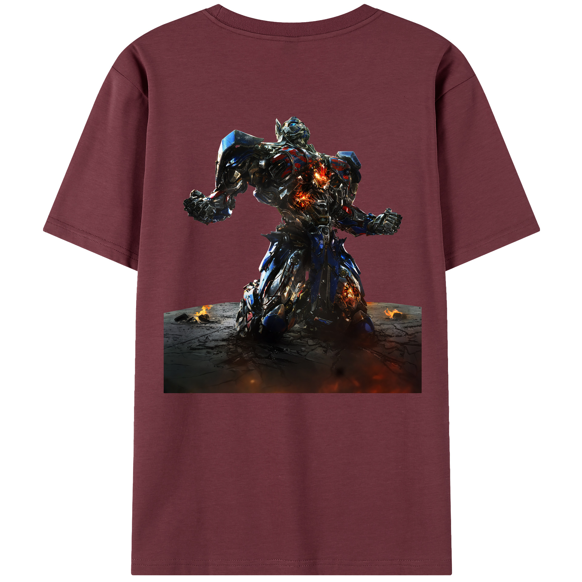 （画像用） Transformers トランスフォーマー 綿100％半袖Tシャツ（背面プリント）